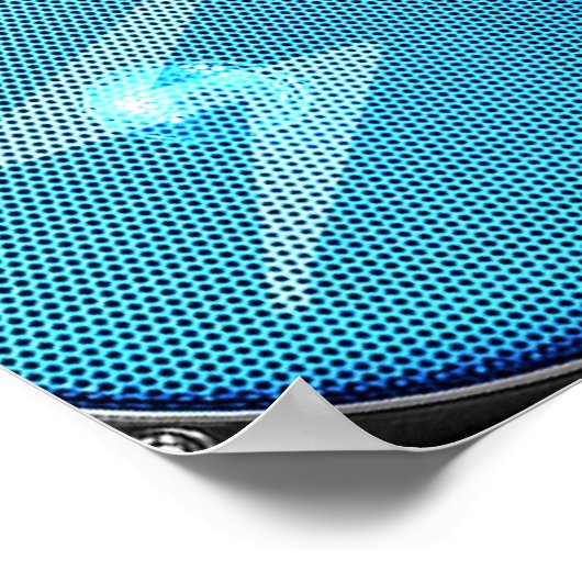 Blauer Boomkasten Poster (Ecke)