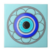 Blauer böser Blick stößt negative Energie ab - Fliese (Vorderseite)