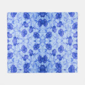 Blauer Botanischer Blumenkohl Fleecedecke (Vorderseite (Horizontal))