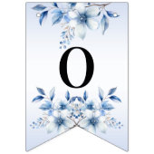 Blauer Botanischer Blumenzwerg Wimpelkette (Zweite Fahne)