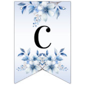 Blauer Botanischer Blumenzwerg Wimpelkette (Erste Fahne)