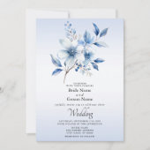 Blauer Botanischer Blumenzwiebeln Einladung zur Ho (Vorderseite)