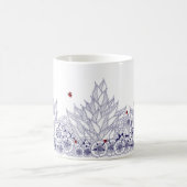 Blauer botanischer Grenzübergang Tasse (Mittel)