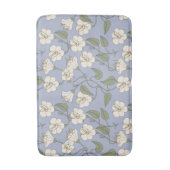 Blauer botanischer Kern Blumenstrauß Badematte (Vorderseite Vertikal)