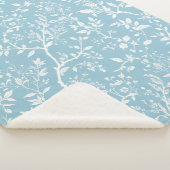 Blauer Botanischer Sherpa-Blanket Sherpadecke (3/4)