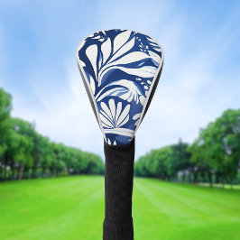Blauer Botanischer Wasserfarben Golf Headcover