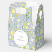 Blauer botanischer Wildblume Geschenkschachtel (Geöffnet)