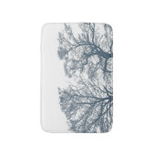 Blauer Bottom Trees Tropical Boho Badematte (Vorderseite Vertikal)