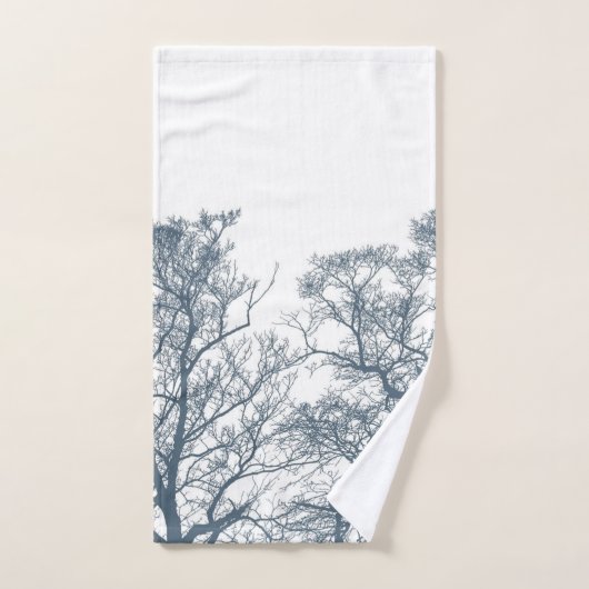 Blauer Bottom Trees Tropical Boho Badhandtuch Set (Handtuch)