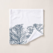 Blauer Bottom Trees Tropical Boho Badhandtuch Set (Waschlappen)