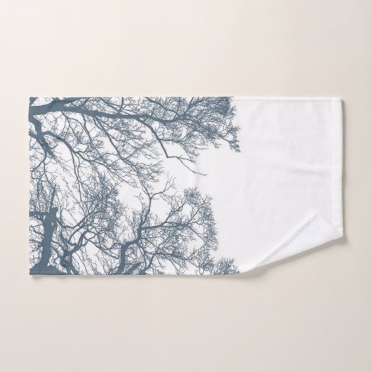 Blauer Bottom Trees Tropical Boho Badhandtuch Set (Handtuch)