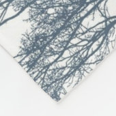 Blauer Bottom Trees Tropical Boho Fleecedecke (Ecke)