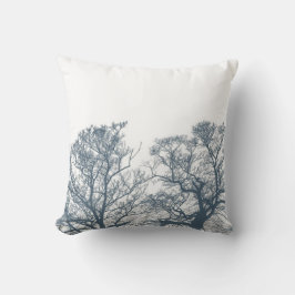 Blauer Bottom Trees Tropical Boho Kissen