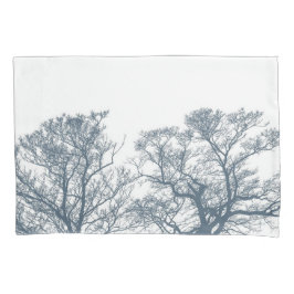 Blauer Bottom Trees Tropical Boho Kissenbezug