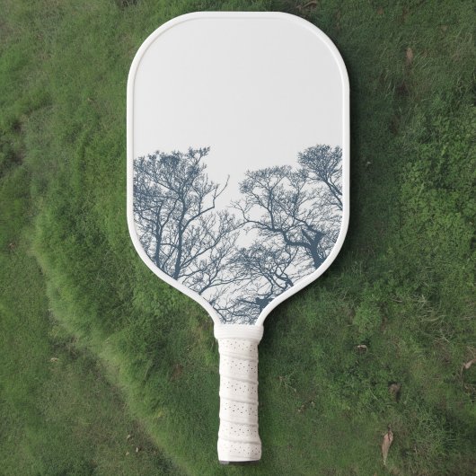 Blauer Bottom Trees Tropical Boho Pickleball Schläger