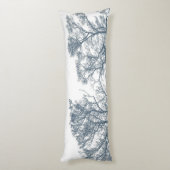 Blauer Bottom Trees Tropical Boho Seitenschläferkissen (Rückseite (Vertikal))