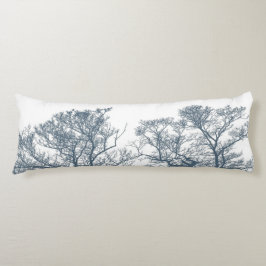 Blauer Bottom Trees Tropical Boho Seitenschläferkissen