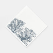 Blauer Bottom Trees Tropical Boho Serviette (Ecke)