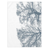 Blauer Bottom Trees Tropical Boho Tischdecke (Vorderseite)