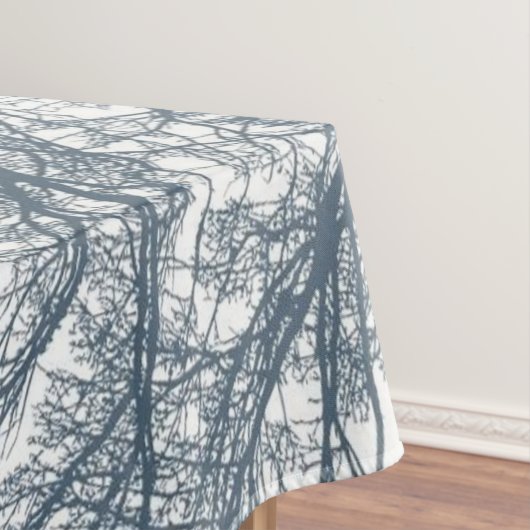 Blauer Bottom Trees Tropical Boho Tischdecke (Beispiel)