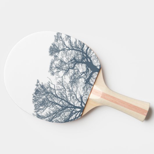 Blauer Bottom Trees Tropical Boho Tischtennis Schläger (Seitenansicht)