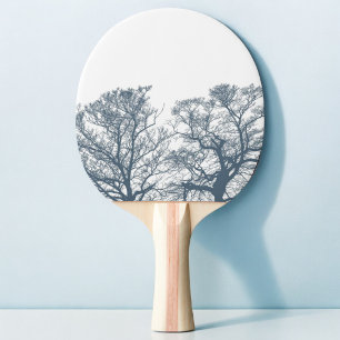 Blauer Bottom Trees Tropical Boho Tischtennis Schläger