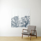 Blauer Bottom Trees Tropical Boho Wandteppich (Beispiel)