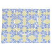 Blauer Bouquets Große Geschenktüte (Vorderseite)