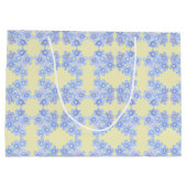 Blauer Bouquets Große Geschenktüte (Rückseite)