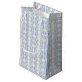 Blauer Bouquets Kleine Geschenktüte (Rückseite Schrägansicht)