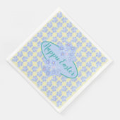 Blauer Bouquets Serviette (Ecke)