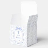 Blauer Bow-Band-Rahmen Bläsertaufen Cube Geschenkschachtel (Geöffnet)