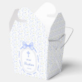 Blauer Bow-Flachband-Rahmen-Blumentaufen herausneh Geschenkschachtel (Geöffnet)