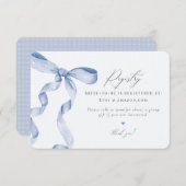 Blauer Bow Kopieren der Einladung zur Knot-Registr (Vorne/Hinten)