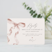 Blauer Bow Kopieren der Einladung zur Knot-Registr (Stehend Vorderseite)