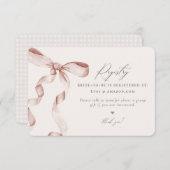 Blauer Bow Kopieren der Einladung zur Knot-Registr (Vorne/Hinten)