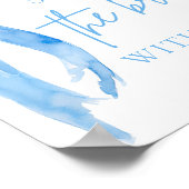 Blauer Bow, lassen wir die Braut mit dem Zeichen d Poster (Ecke)