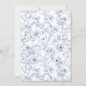 Blauer Bow verbindet das Brautparty des Knotens Einladung (Rückseite)