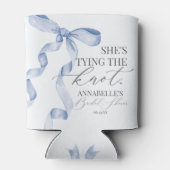 Blauer Bow verbindet die Favoriten des Brautparty Dosenkühler (Rückseite)