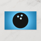 blauer Bowling Visitenkarte (Rückseite)
