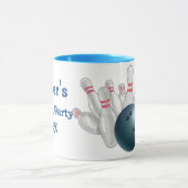 Blauer Bowlings-Ball-personalisiertes Party Tasse (Zentrum)