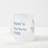 Blauer Bowlings-Ball-personalisiertes Party Tasse (Vorderseite Links)