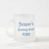 Blauer Bowlings-Ball-personalisiertes Party Tasse (Links)