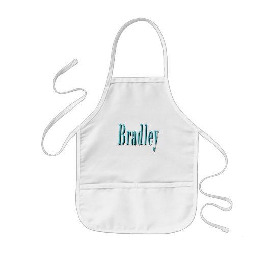 Blauer Bradley-Name, Kinderschürze (Vorne)