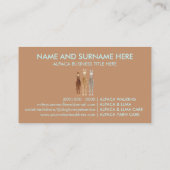 Blauer Brauner Alpacan Visitenkarte (Rückseite)