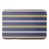 Blauer brauner, beiger vertikaler Streifen Badematte (Vorderseite)