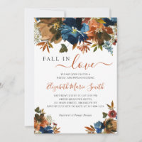 Blauer Brauner Fall in der Liebe Herbst Brautparty
