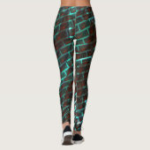 Blauer brauner Rost, Kratzer, kleiner Stein oder G Leggings (Rückseite)