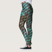 Blauer brauner Rost, Kratzer, kleiner Stein oder G Leggings (Links)