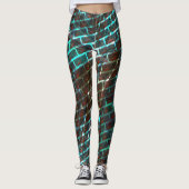Blauer brauner Rost, Kratzer, kleiner Stein oder G Leggings (Vorderseite)
